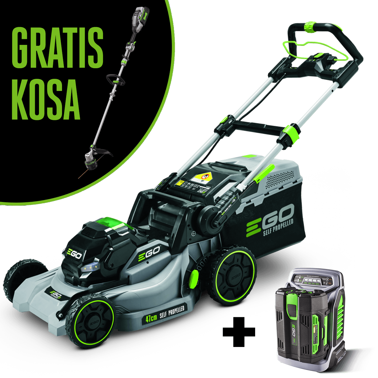 EGO Power+ 47cm baterijska kosilnica sa pogonom, KIT (komplet)